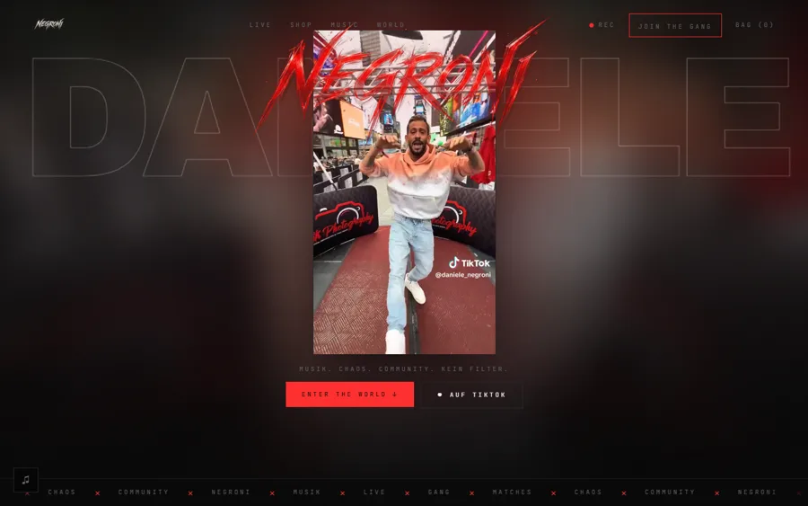Vorschau der Website NEGRONI WORLD