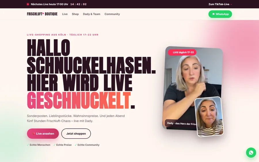 Vorschau der Website Frischluft Boutique