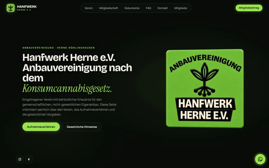Vorschau der Website hanfwerk-herne