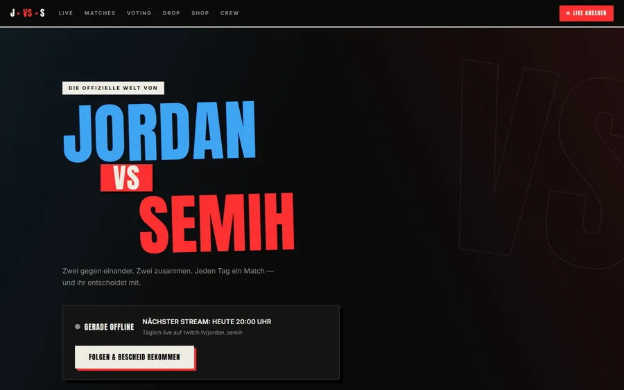 Vorschau der Website JORDAN VS SEMIH — Die digitale Welt