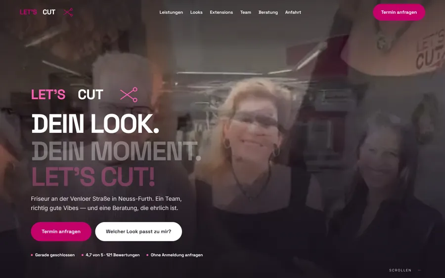 Vorschau der Website Let's CUT! — Friseur in Neuss