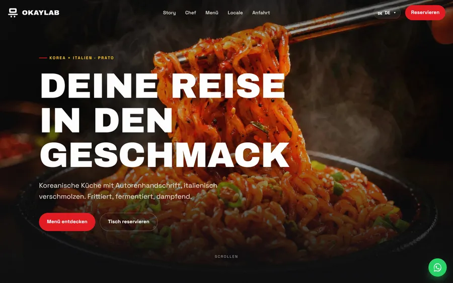Vorschau der Website OKAYLAB — Korean × Italian · Prato