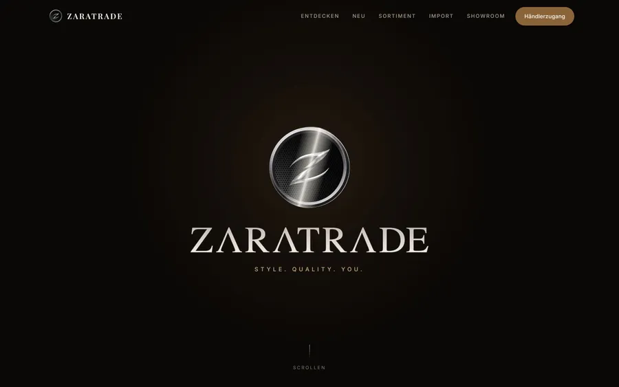 Vorschau der Website ZARATRADE